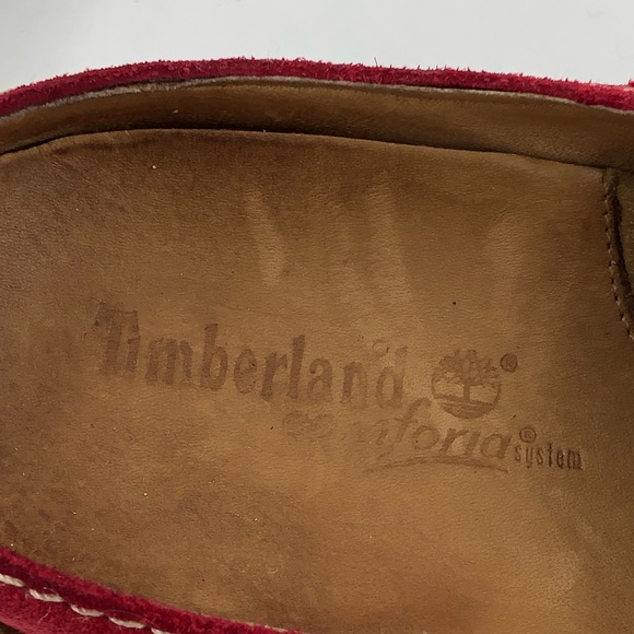 Timberland Comforia Red Suede Leather Clogs 8 1/2 - Picture 8 of 11